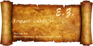 Engyel Zalán névjegykártya